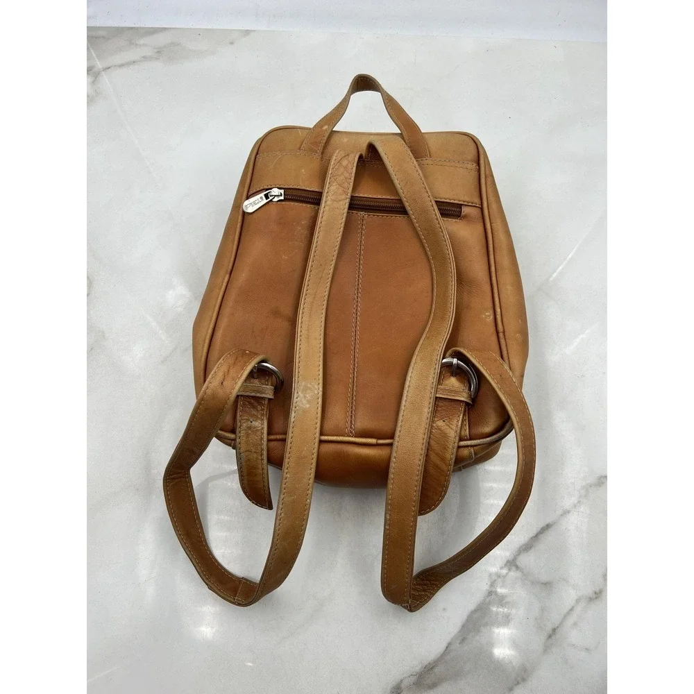 Piel Leather Backpack Purse Women's Tan Handmade in Columbia Genuine Leather